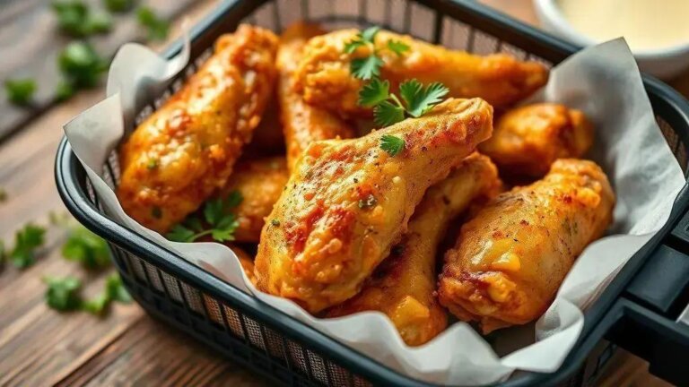 asas de frango ao alho