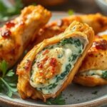 Asas de frango recheado