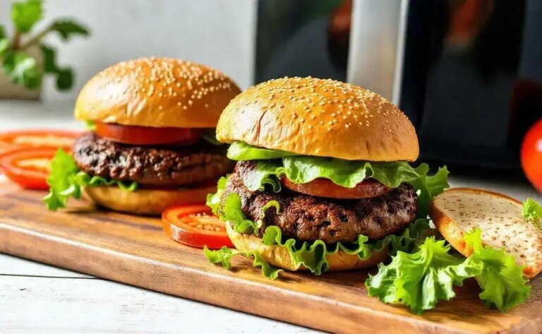 hambúrguer saudável na air fryer