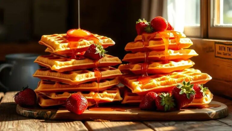 Waffle salgado tradicional