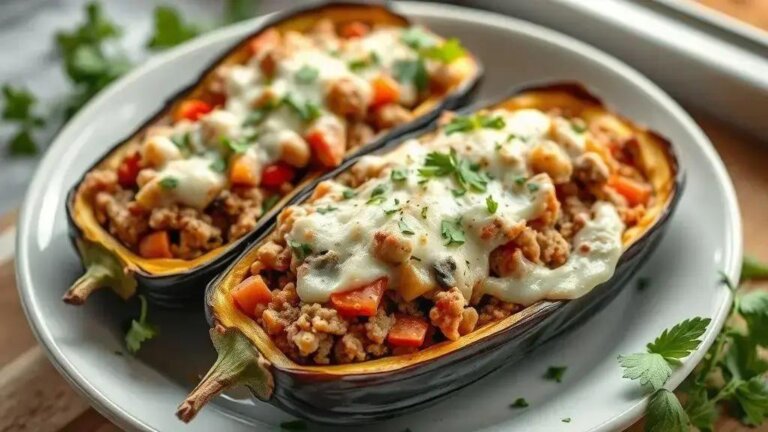 Berinjela recheada caseira