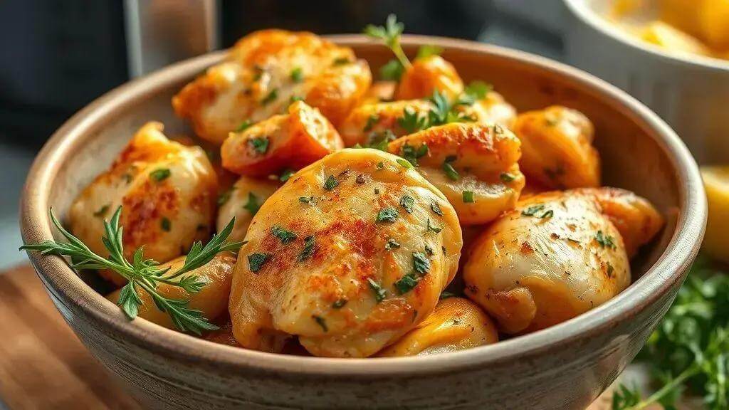 Frango com ervas ao alho