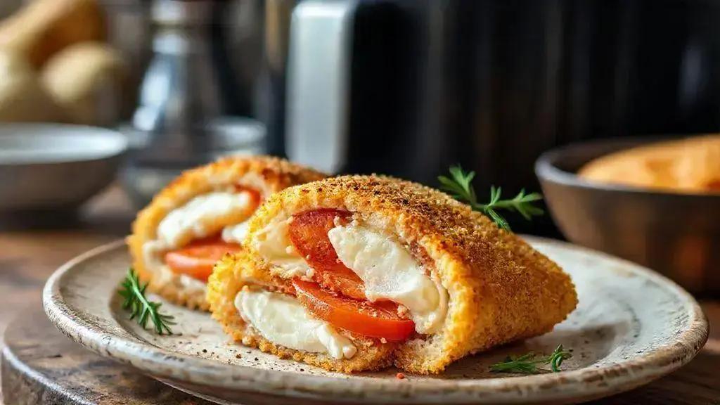 Peixe empanado recheado