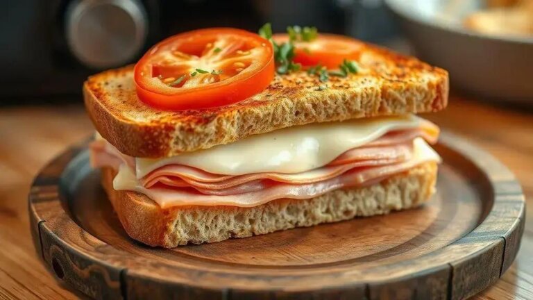 Sanduíche simples na air fryer