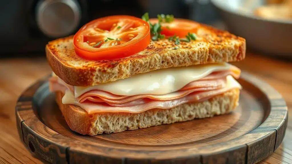 Sanduíche simples na air fryer