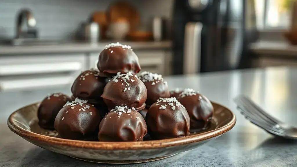 trufa de chocolate salgado