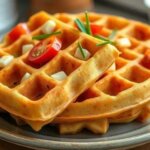 Waffle salgado festivo