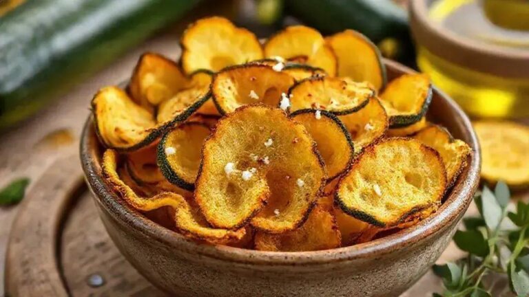 Abobrinha chips festivo