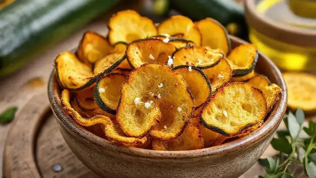 Abobrinha chips festivo