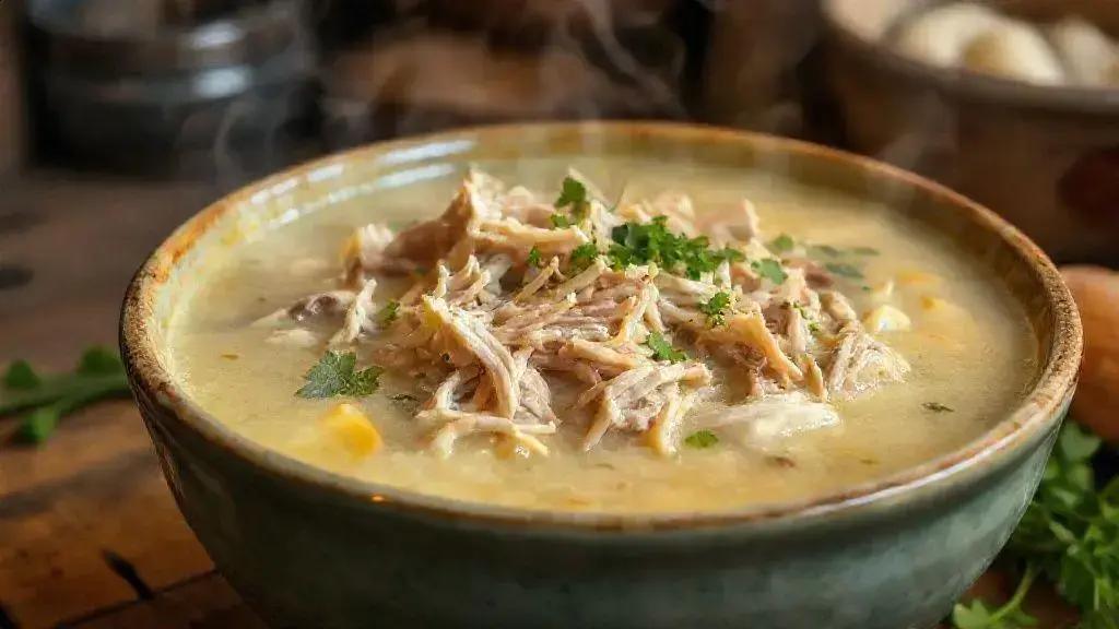 Caldo de mandioca recheado