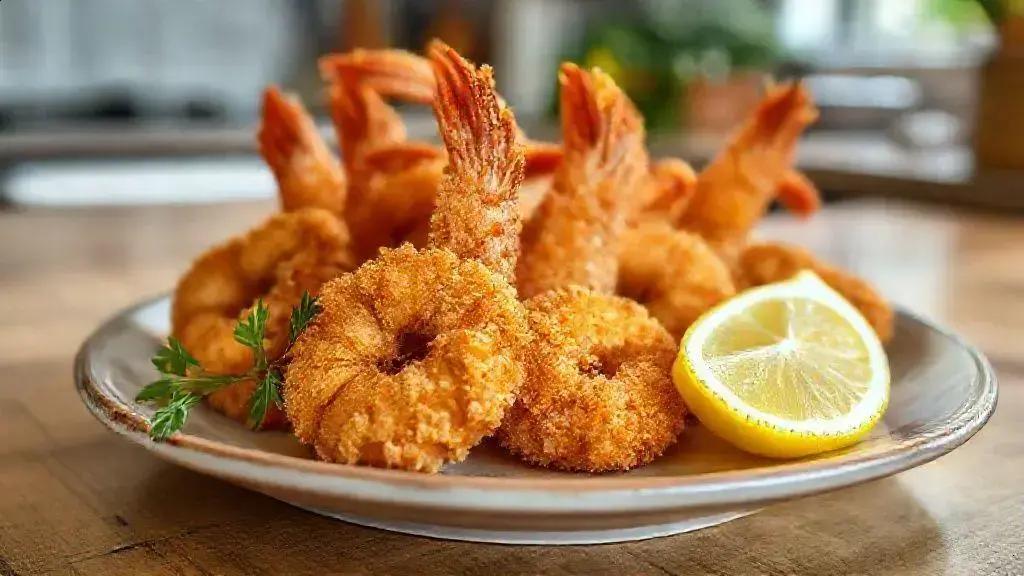 camarão empanado light