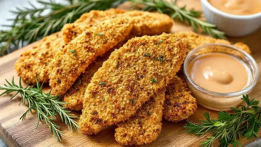 Frango com ervas empanado