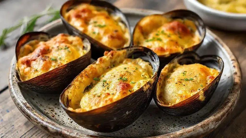 mexilhão gratinado fácil