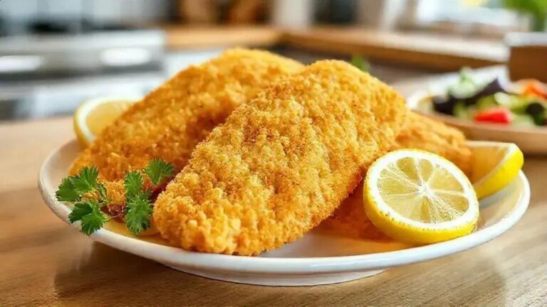 Peixe empanado tradicional