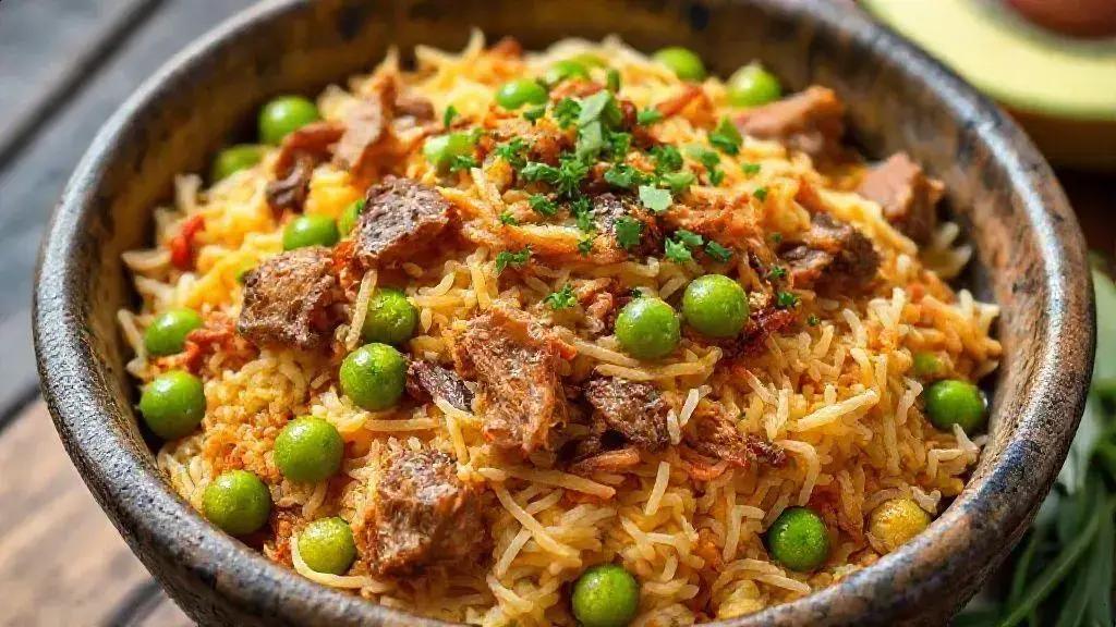 Arroz carreteiro caseiro