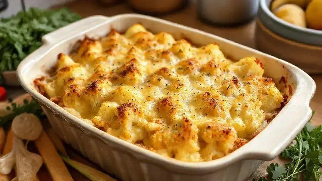 Couve-flor gratinada caseiro