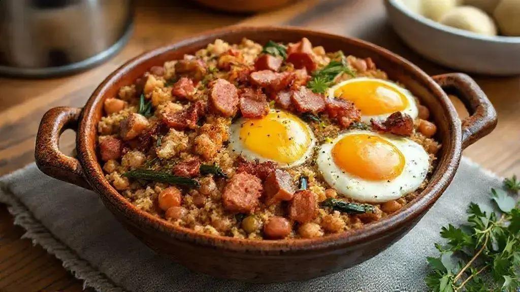 Feijão tropeiro crocante