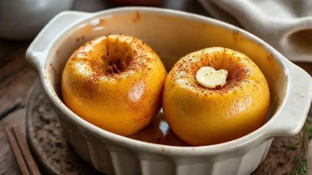 Maçã assada low carb