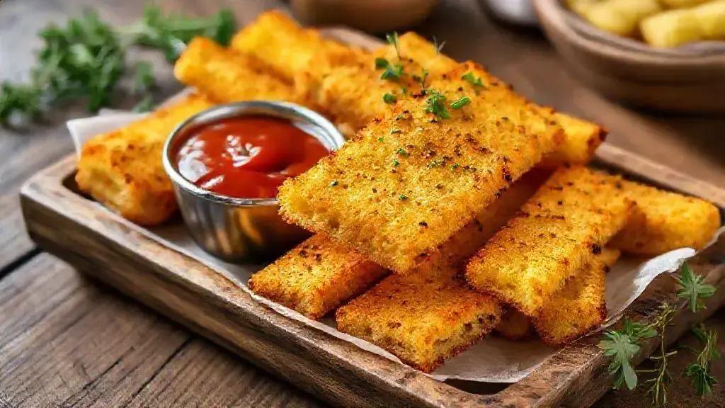 Polenta frita cremosa