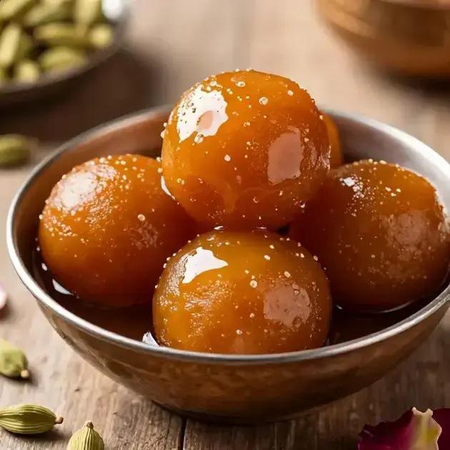 Gulab jamun fácil receita