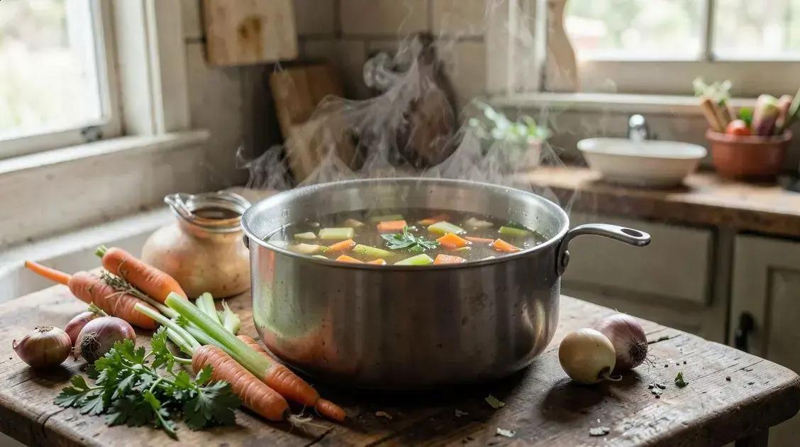 caldo de legumes caseiro
