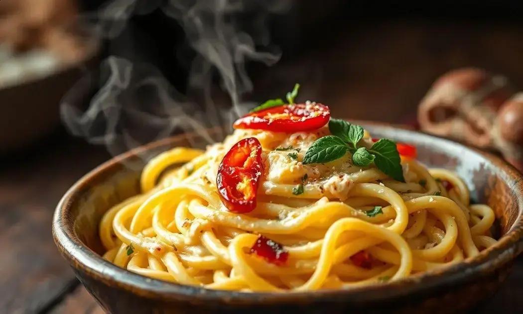 Como fazer fettuccine alfredo picante