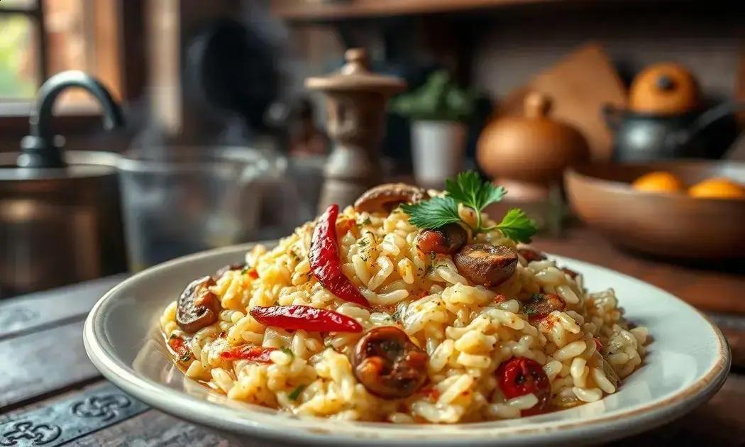 como fazer risoto de funghi picante