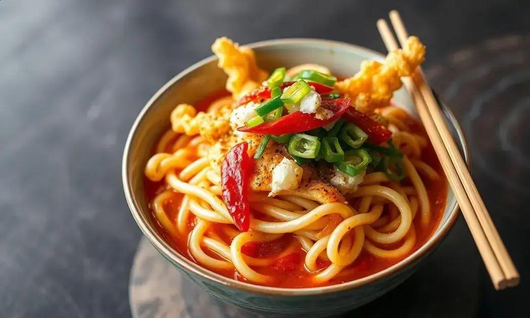 como fazer udon tempurá picante