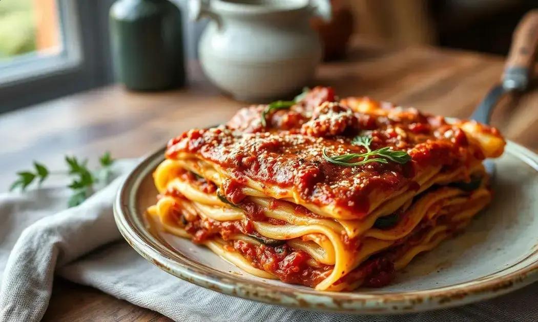 lasanha à bolonhesa com legumes tradicional