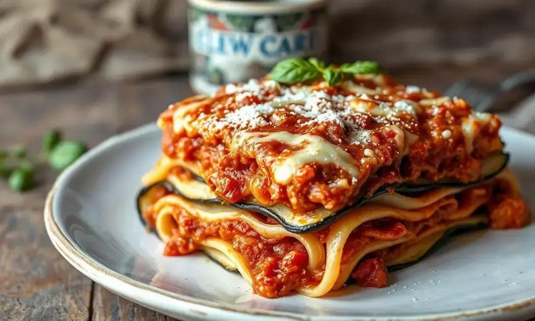 Lasanha à bolonhesa low carb