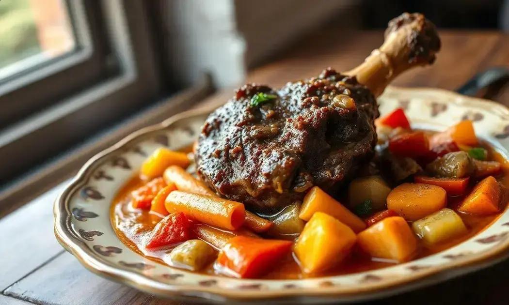 ossobuco milanesa com legumes