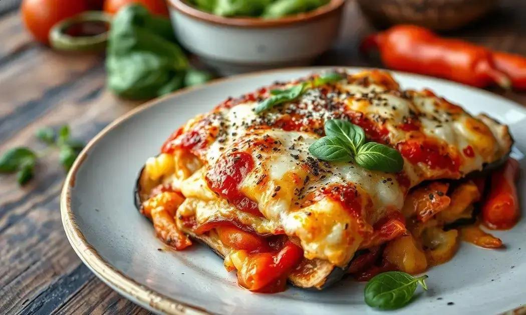 parmigiana de berinjela com legumes