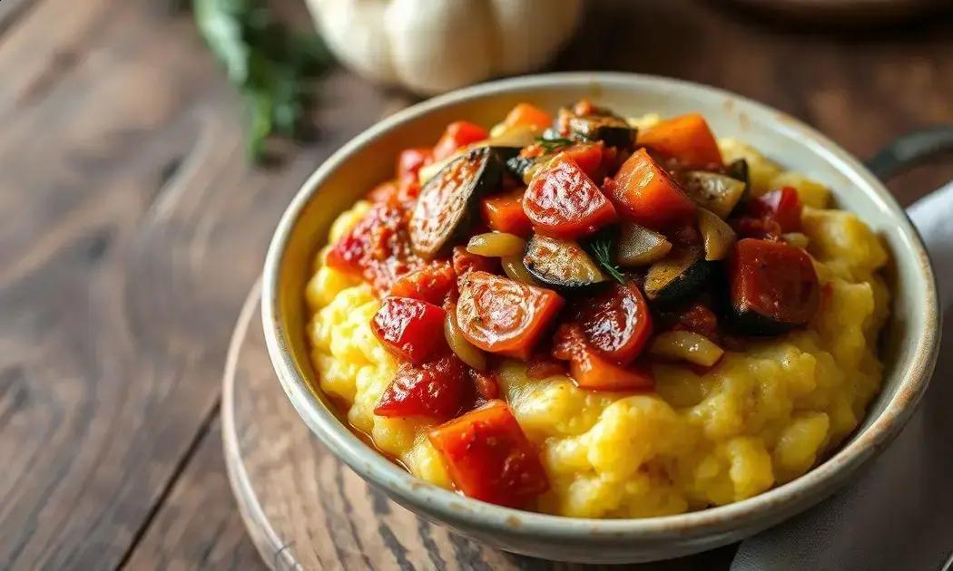 polenta com ragu com legumes tradicional receita