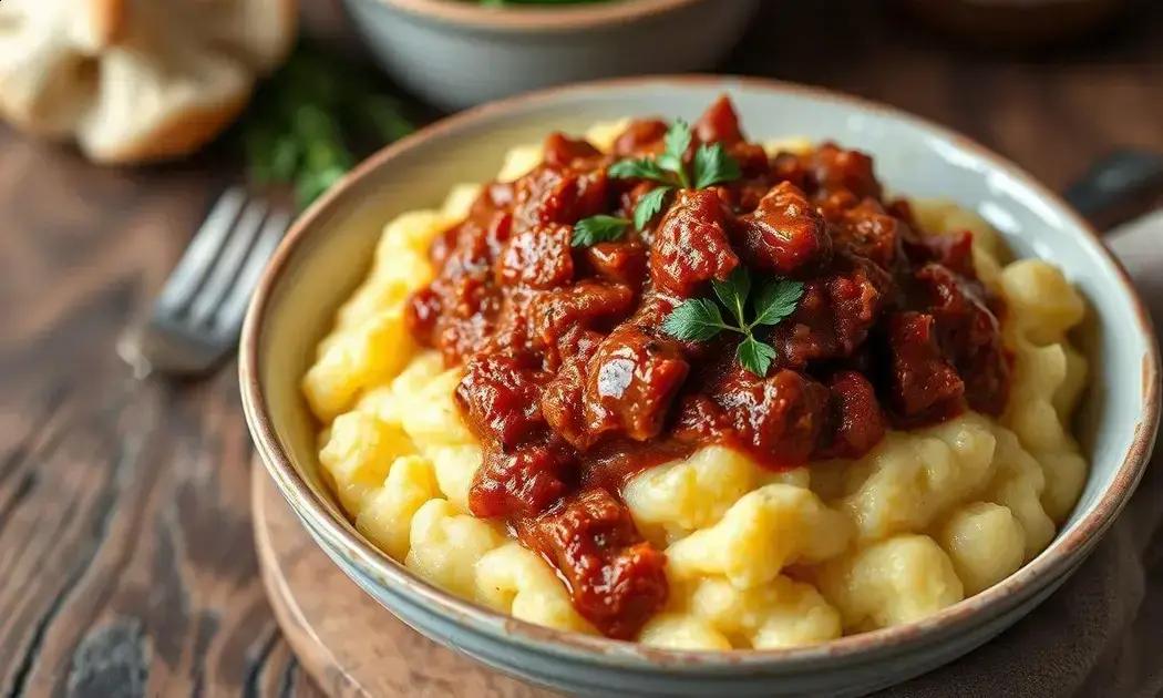 polenta com ragu low carb