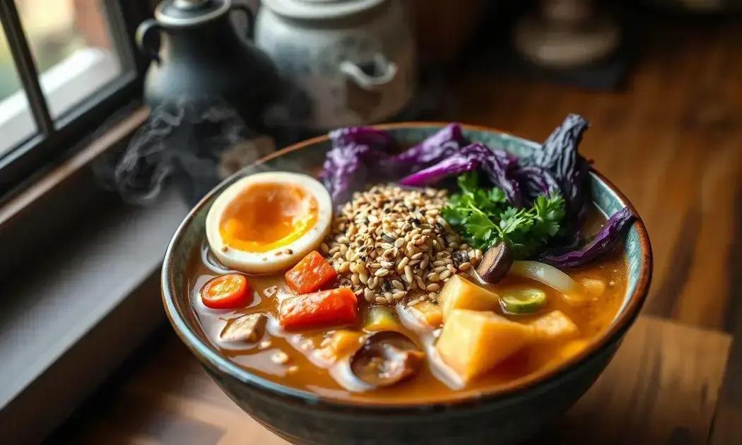 ramen shoyu com legumes tradicional