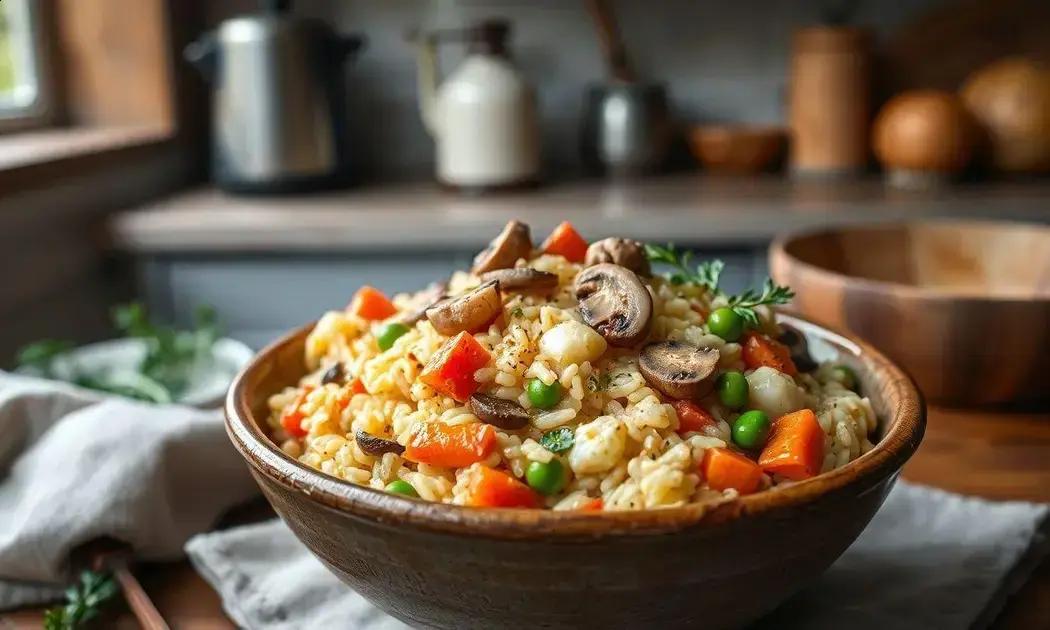 risoto de funghi com legumes tradicional receita