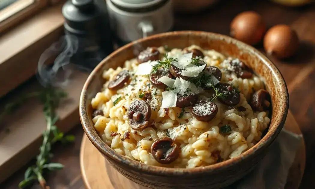 risoto de funghi com queijo