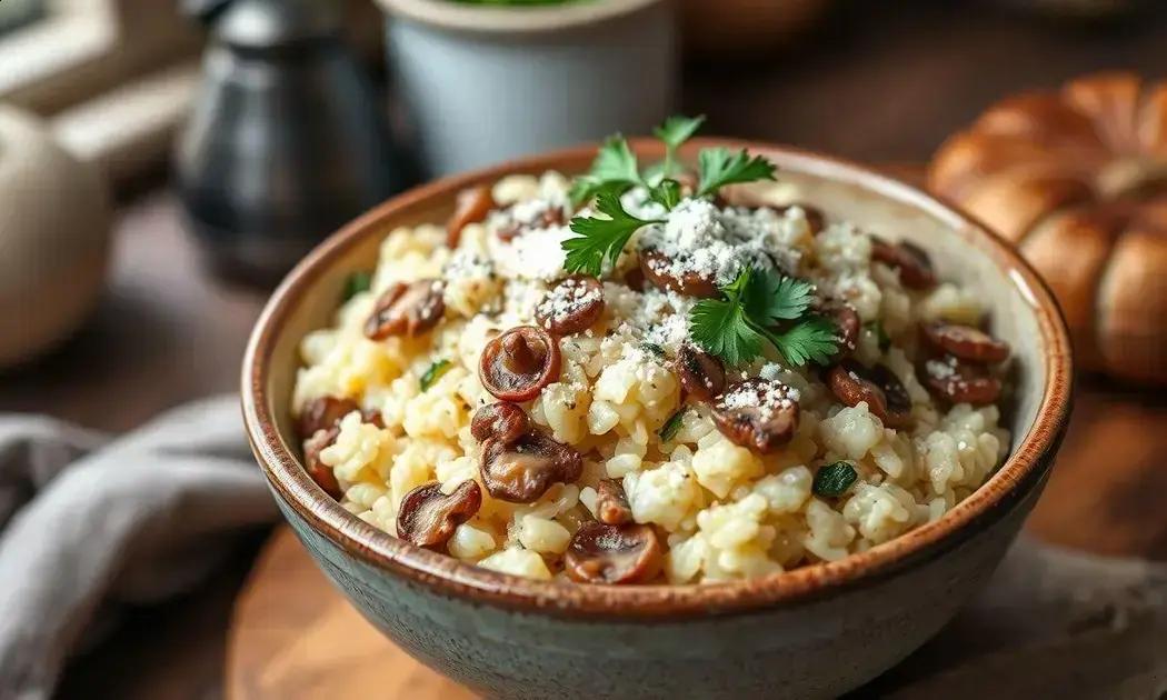 risoto de funghi low carb