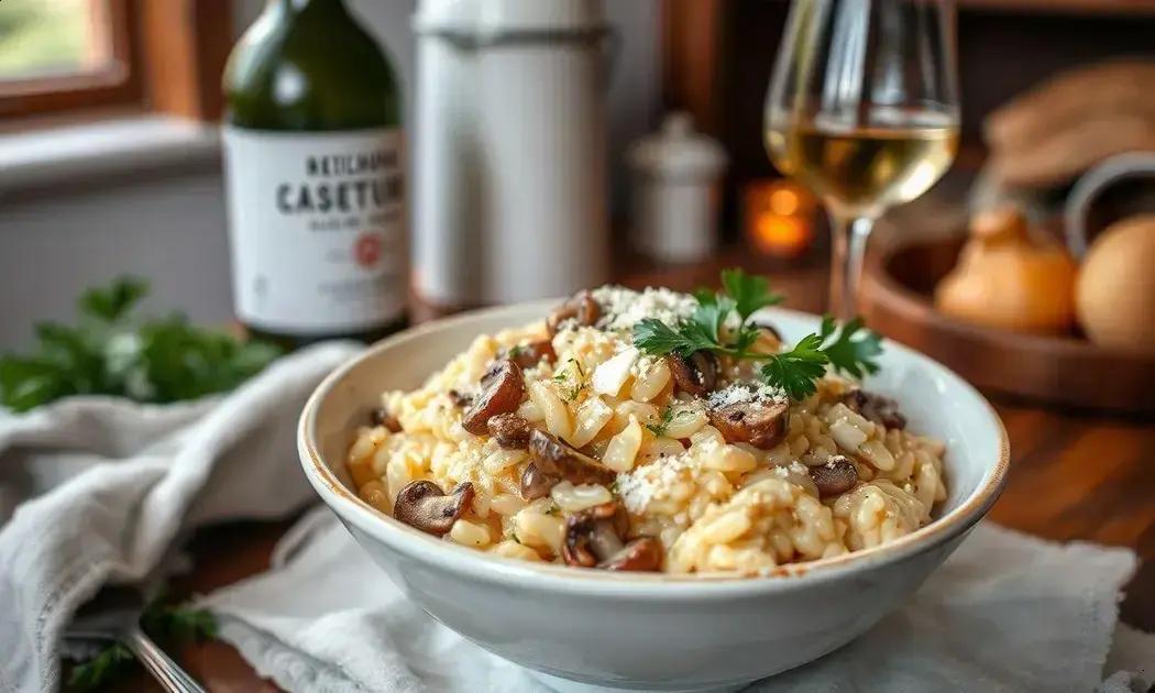risoto de funghi sem glúten fácil receita