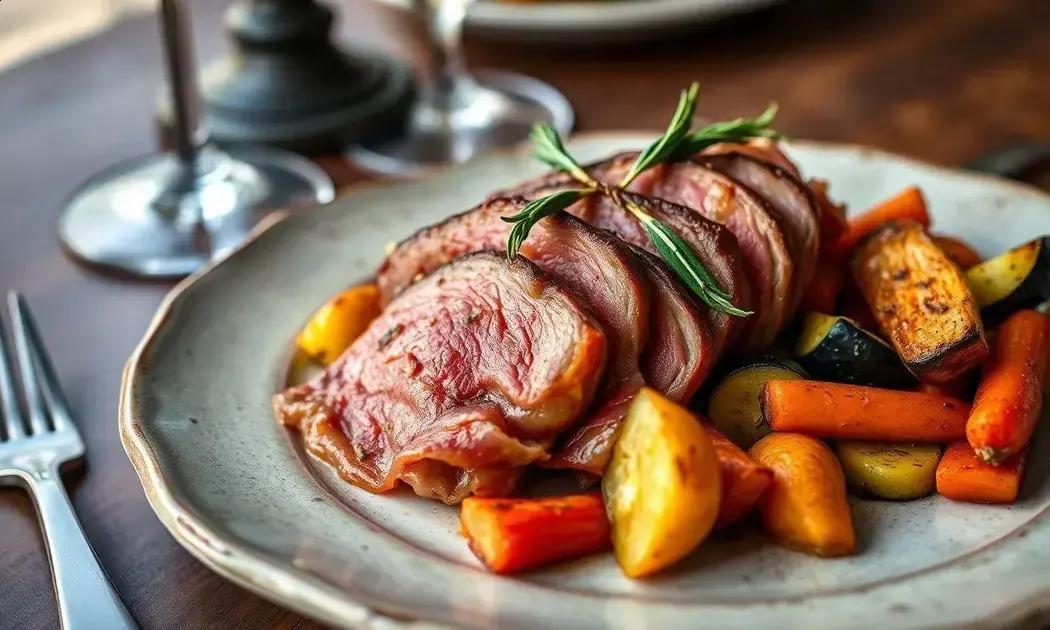 saltimbocca alla romana com legumes