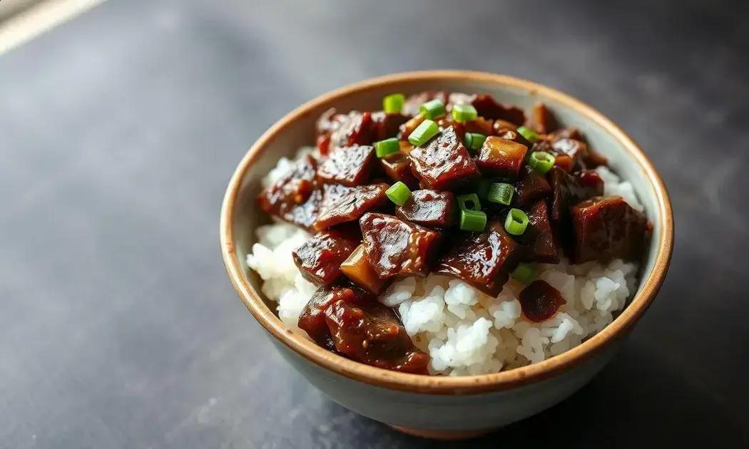 donburi gyudon sem glúten fácil receita