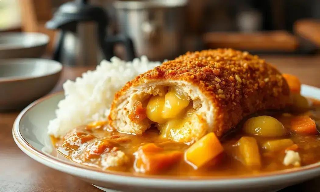 Katsu curry com queijo