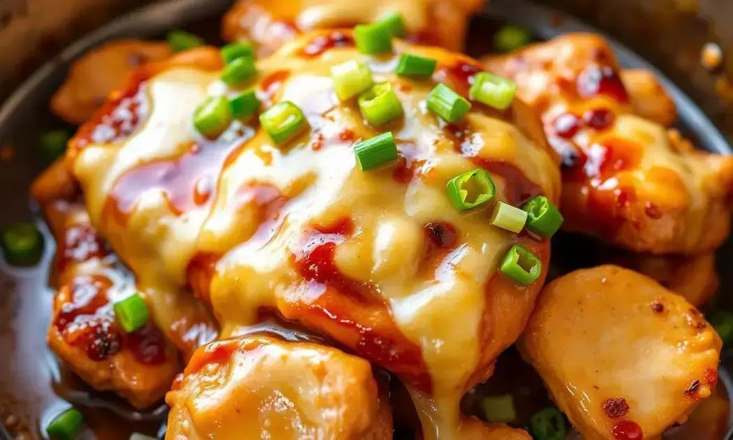 teriyaki de frango com queijo